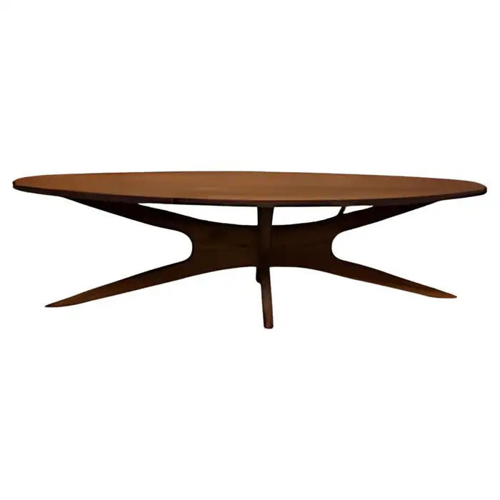 Sculptural Mid century modern solid walnut coffee table