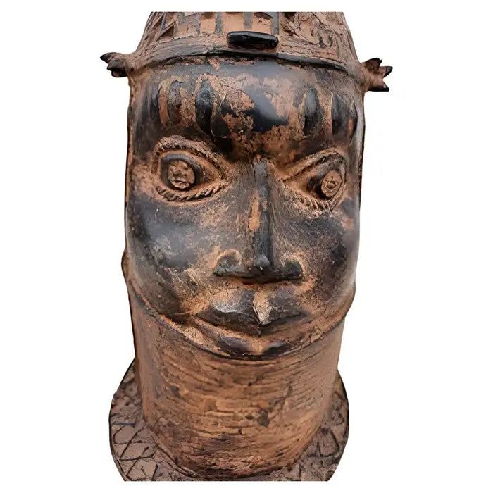 Memorial cast bronze head benin