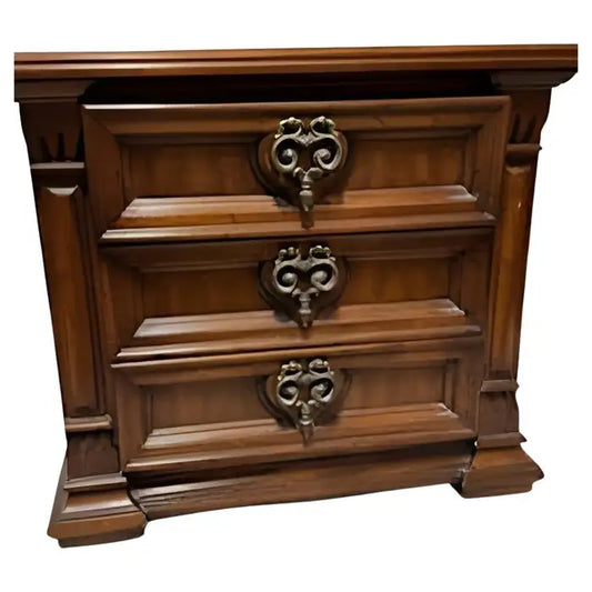 Vintage Drexel 292 Trade Mark dresser in solid wood construction.