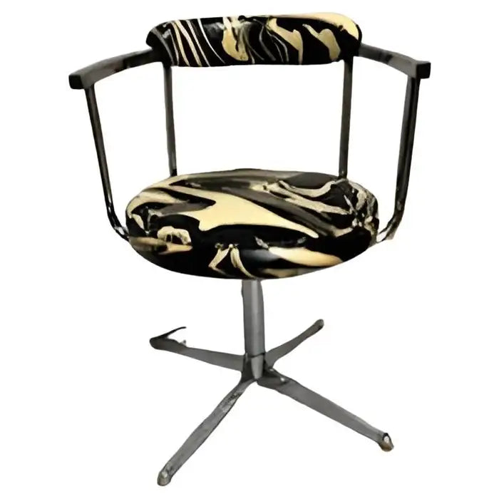 Vintage chrome swivel chair