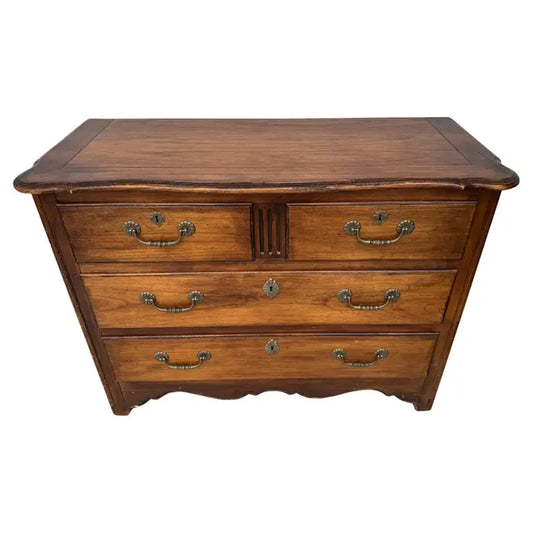 Vintage Hekman Walnut 4 Drawer Commode