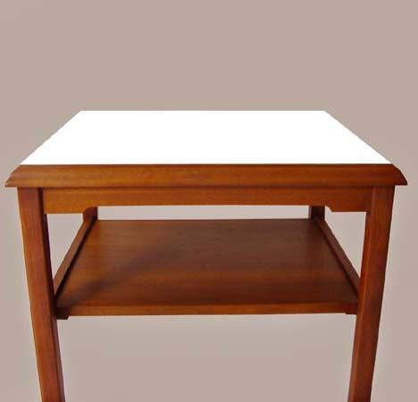 Domore Solid Walnut Laminate Two Tier Side Table