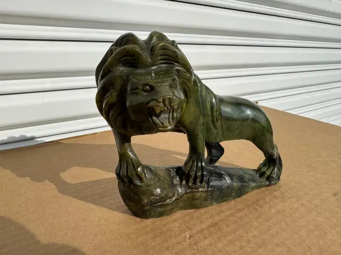 carved jade guardian lion decorative home accent
