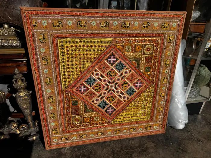 handcrafted batik fabric wall art hanging home decor
