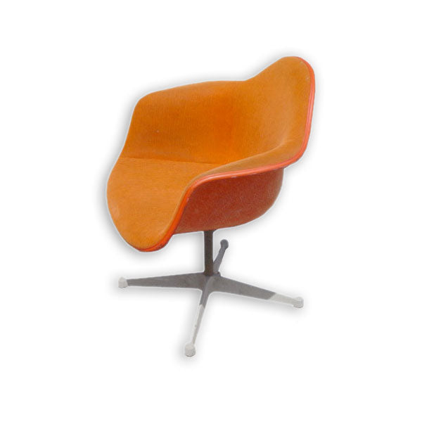 Vintage Herman Miller Eames Vinyl Fabric Shell Armchair