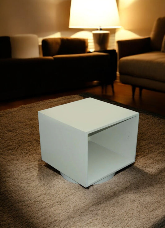 24″ Cube Modern Swivel Side End Table