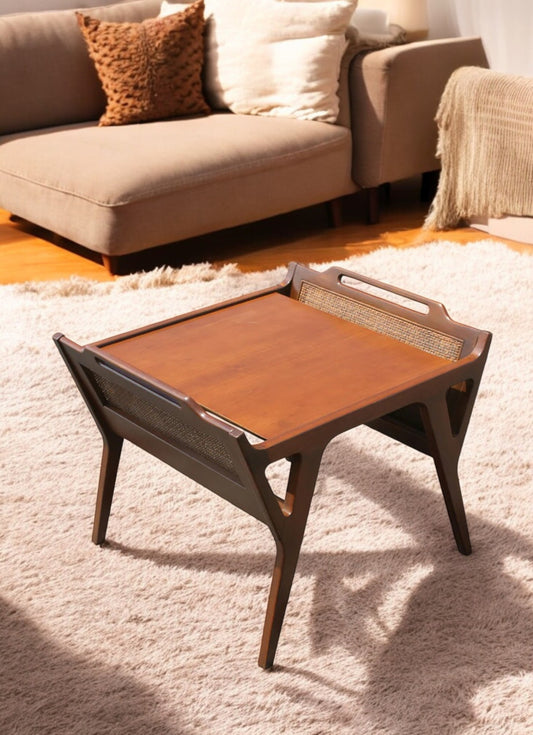 26″ Vintage Danish Magazine End Side Wood Table