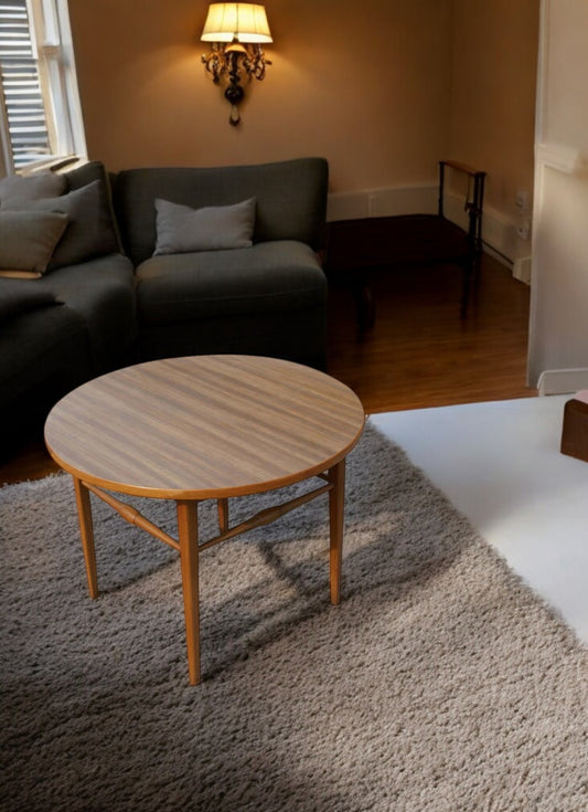27″ Vintage Mid Century Round Coffee Table