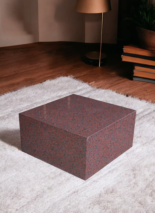 30″ Square Granite Pedestal Coffee Table