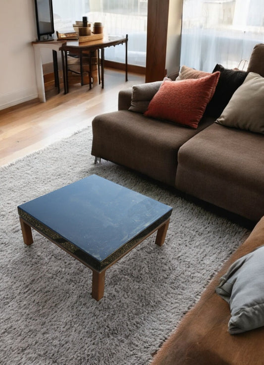 36″ Coffee Table with Ebonized Wood Top