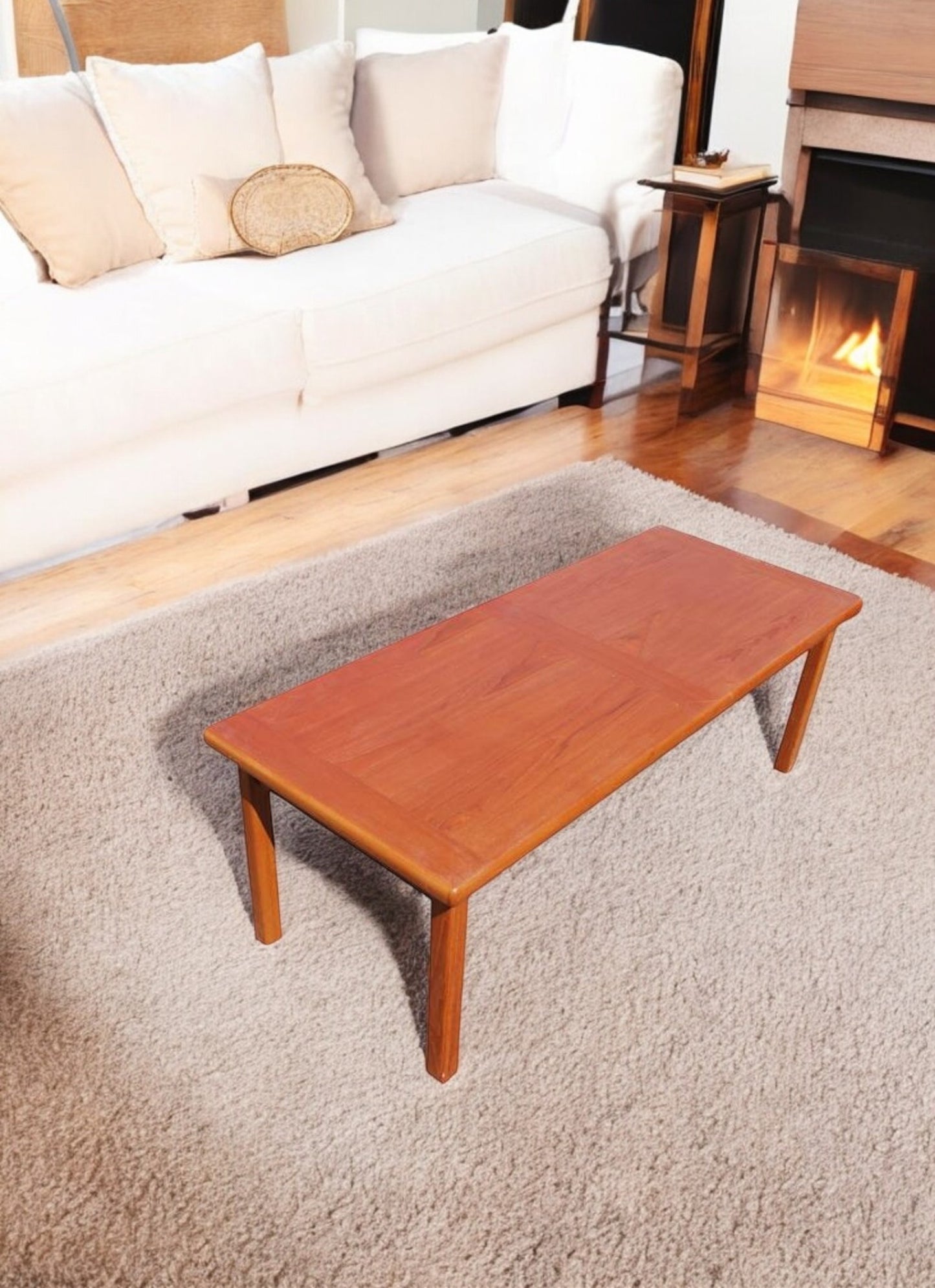 4.5ft Vintage Walnut Coffee Table