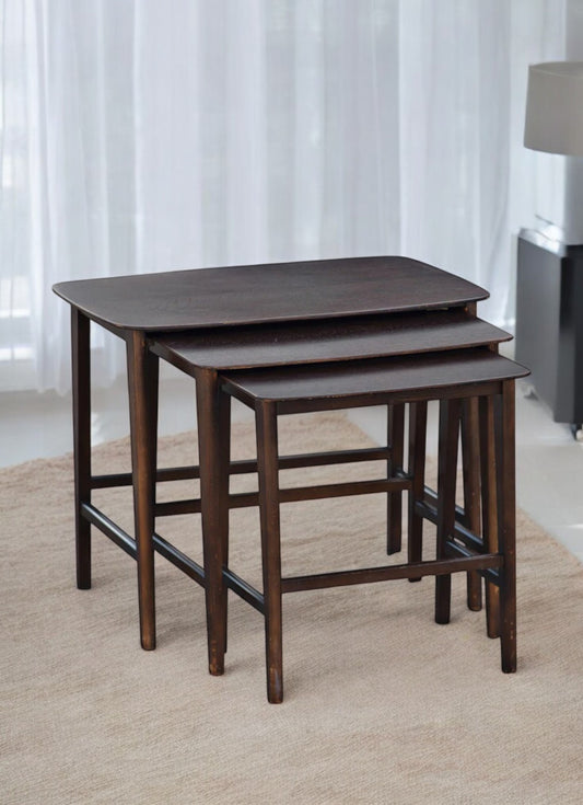 Danish Mid Century Modern Set of (3) Nesting Tables