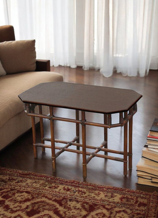 Mid Century Modern Low Bamboo Coffee Table