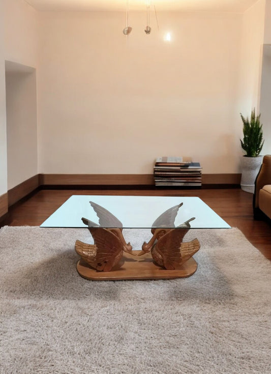 Large Indonesian Swan Console