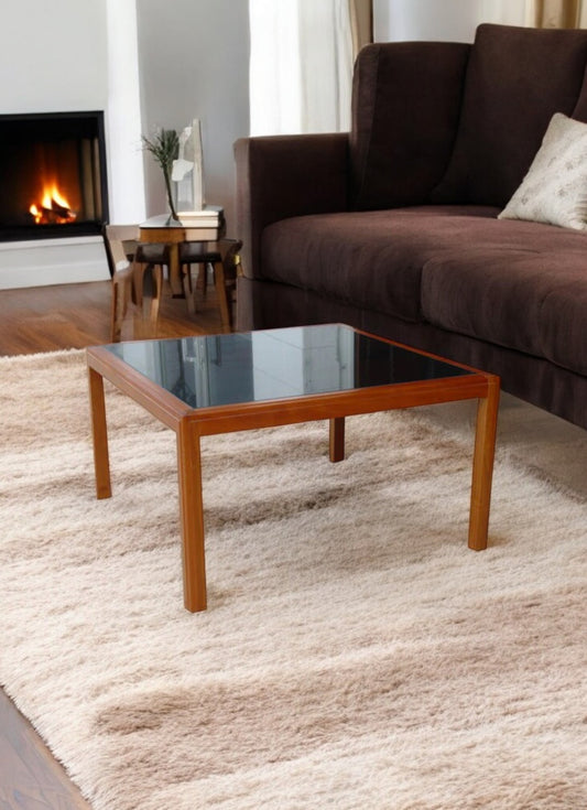 Mid Century Modern Black Granite Coffee Side End Table