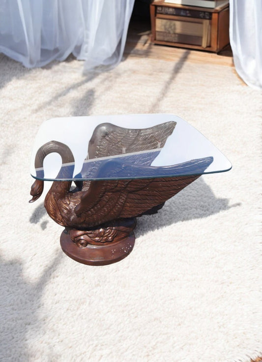 Mid Century Modern Cast Bronze Swan Table Base