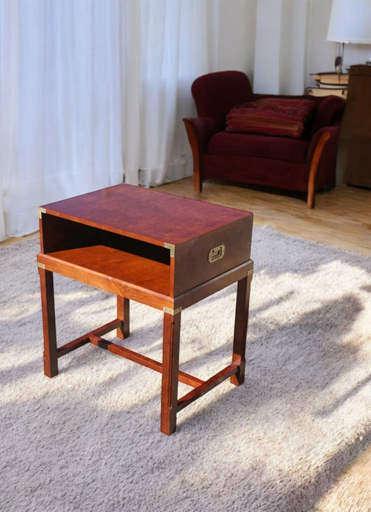 Restored Asian Hollywood Regency Bombay Side End Table