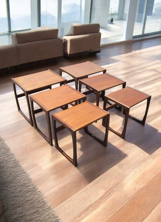 Set of Vintage Midcentury Modern Teak Nesting Tables