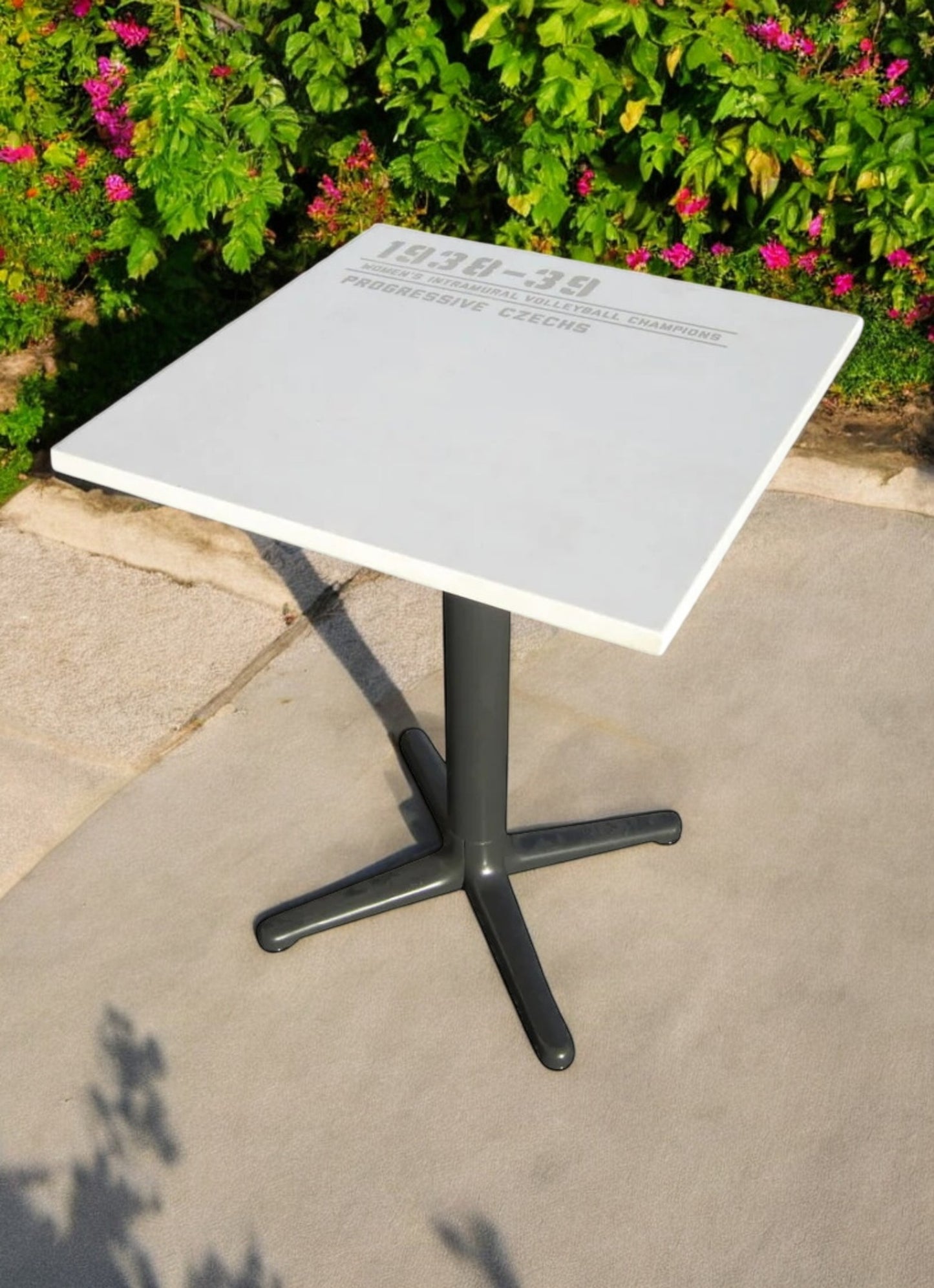 Vintage Unviersity of Texas 1938-39 Progressive Czechs Intramural Volleyball Team Commemorative Table