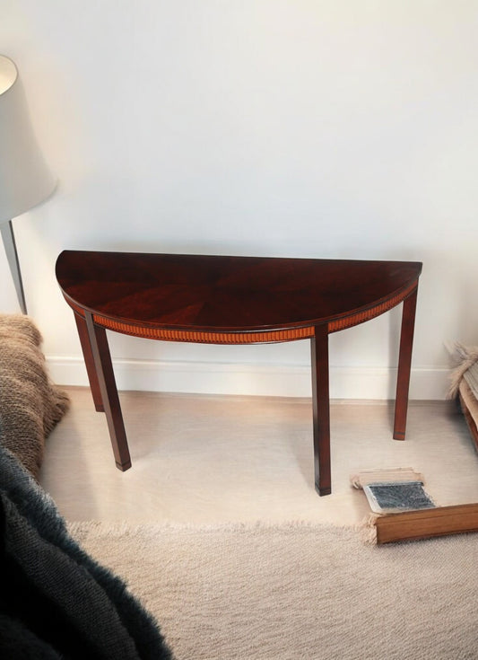 Hickory Demilune Console Entry Table