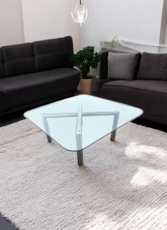 Pace Style X Base Tubular Chrome Coffee Table