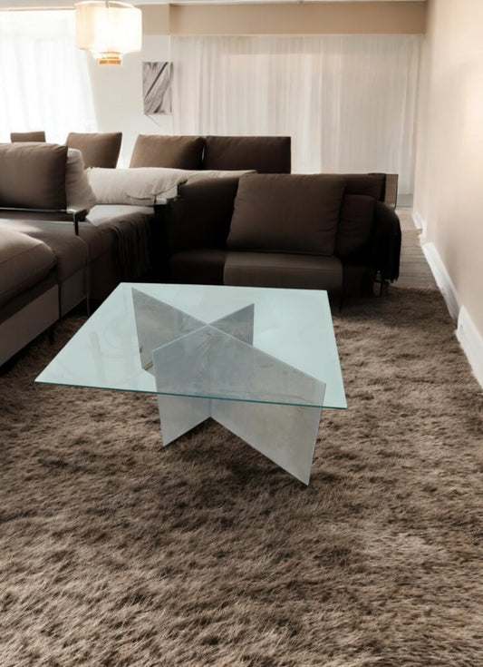 Paul Mayen Habitat X-Shape Stainless Steel Coffee Table