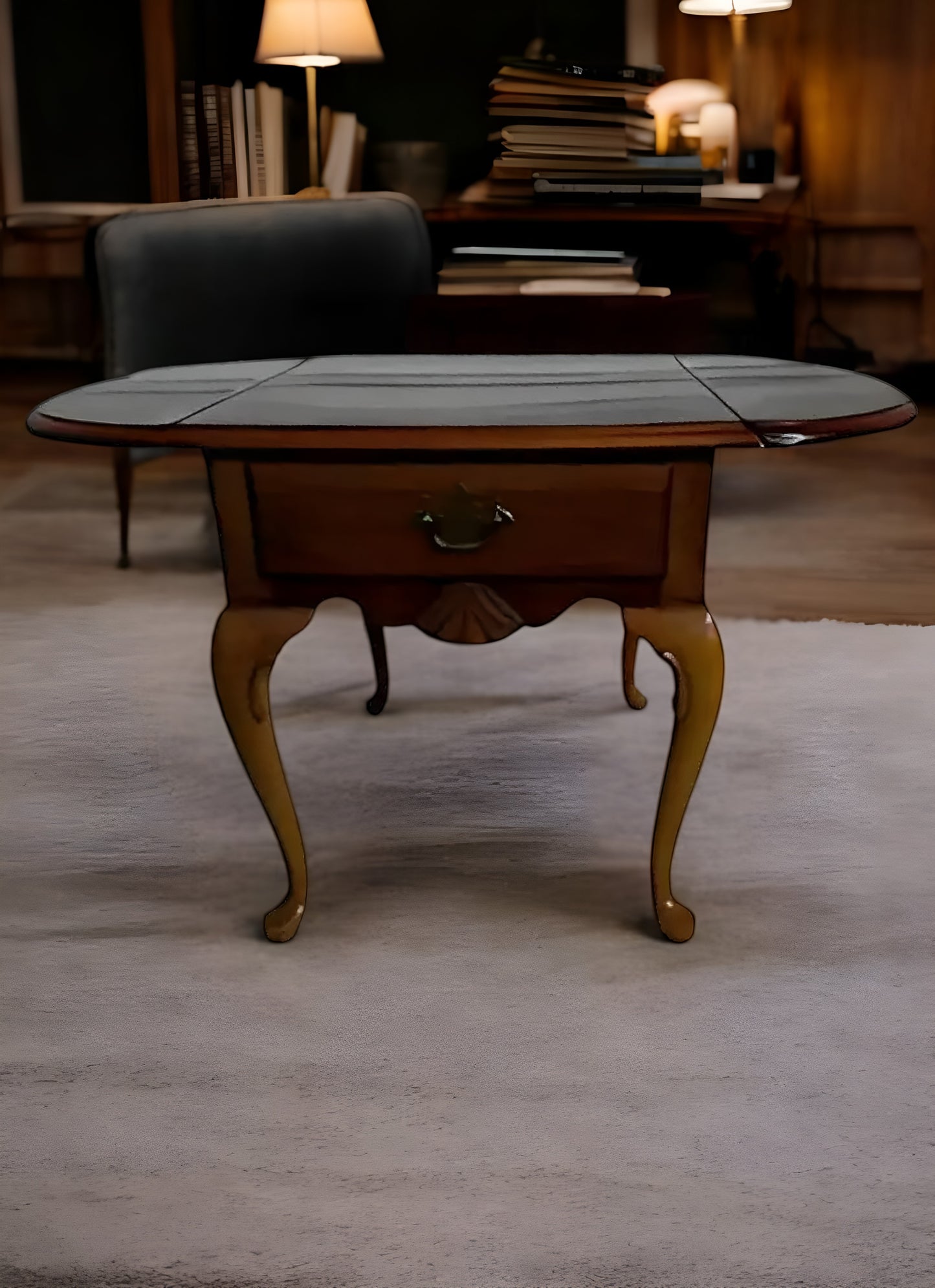 Stanley Georgian style drop leaf side table with classic design.