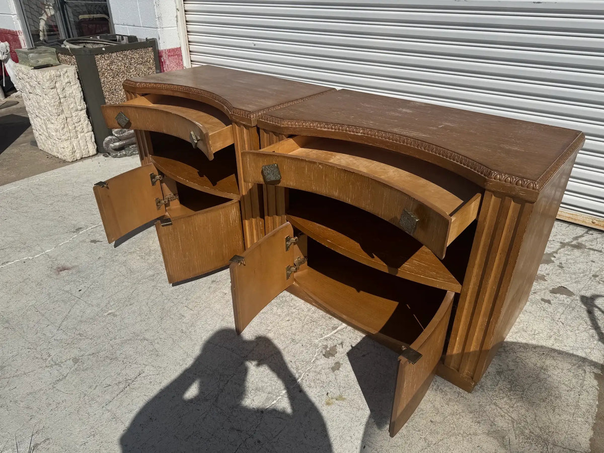 Pair of Century Furniture Mackintosh Style Nightstands w/ an Edinburgh Finish