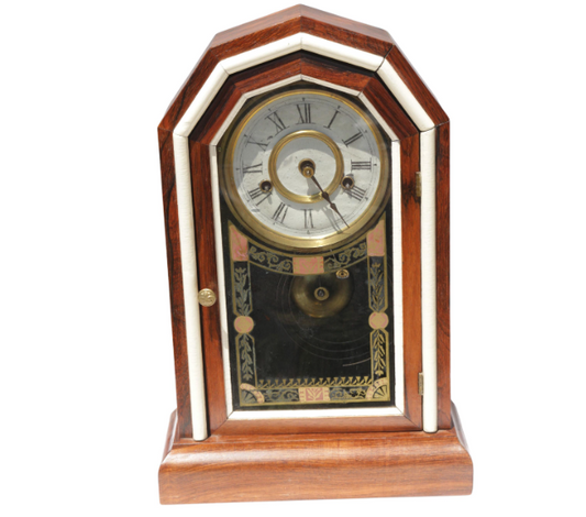 Antique rosewood mantel clock vintage