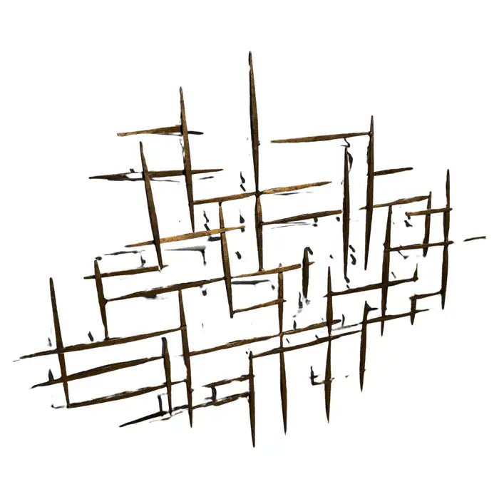 mid century brutalist metal wall sculpture abstract art decor