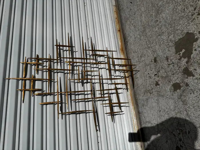 vintage style metal wall sculpture mid century artwork