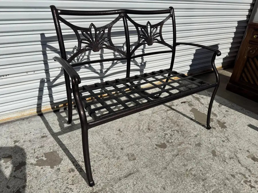 modern outdoor bench aluminum weather resistant design