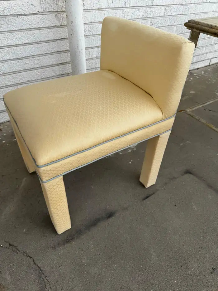 classic parsons stool with soft fabric upholstery