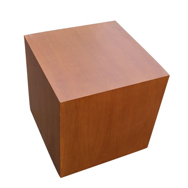 20″ Cube All Wood Cherry Block Table