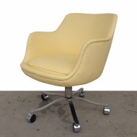Vintage Zographos Alpha Bucket Chair Restored with New Leather