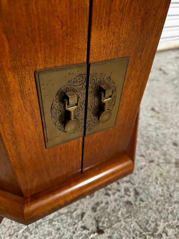 oriental style walnut cabinet unique accent furniture