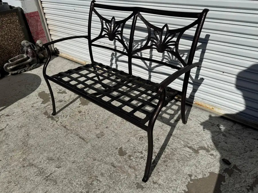aluminum garden bench sleek contemporary seating