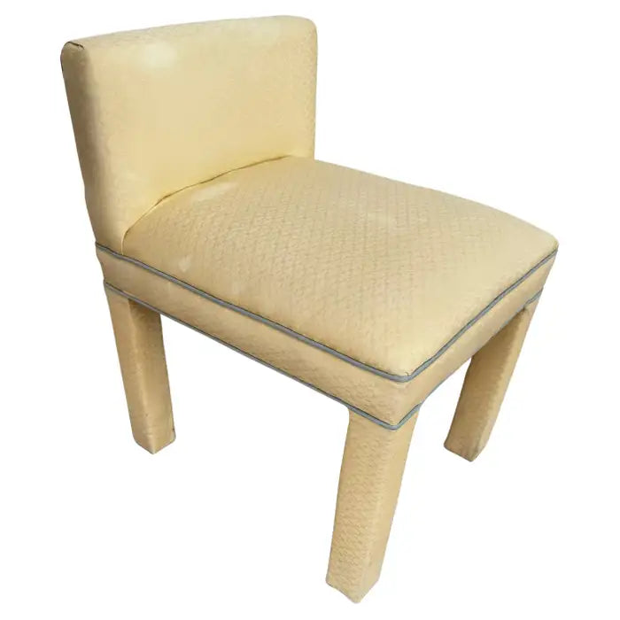 upholstered vanity stool parsons style padded seat design