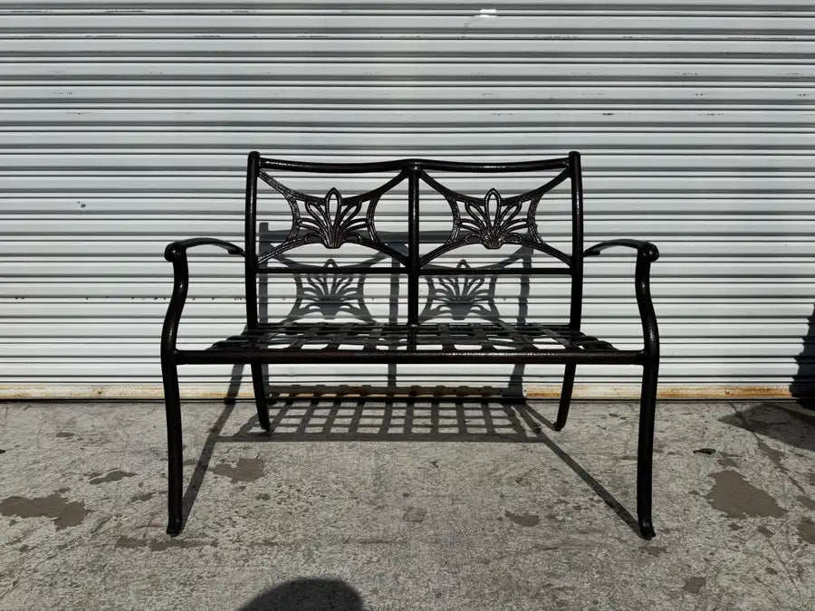 outdoor seating aluminum bench durable weatherproof