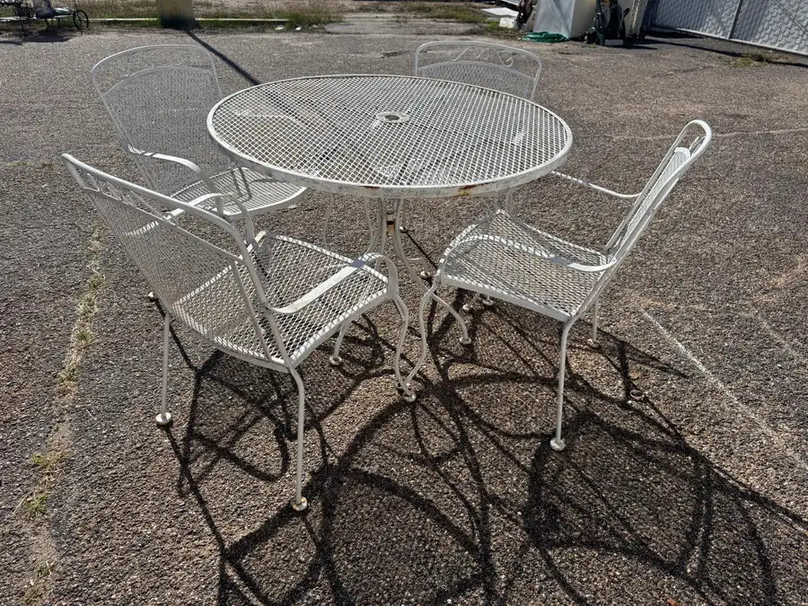 metal mesh patio set outdoor garden seating