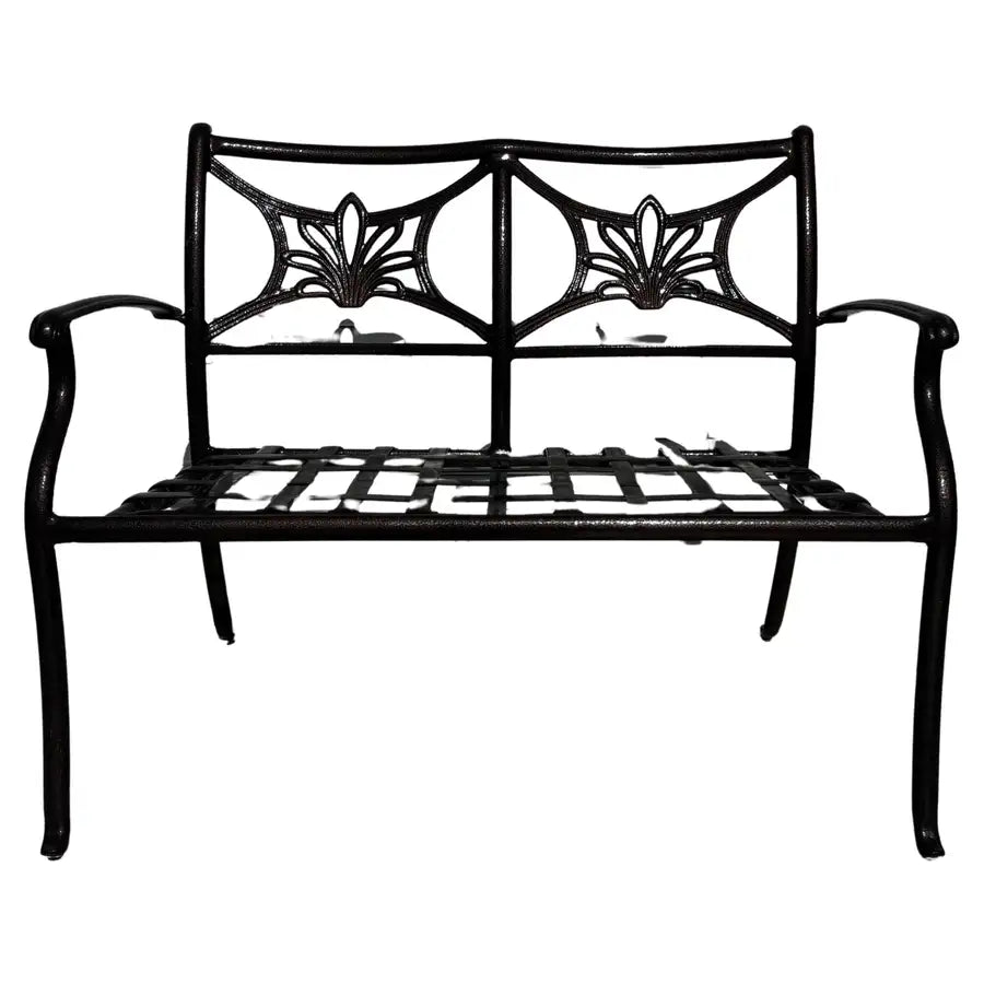 powder coated aluminum outdoor bench patio seating