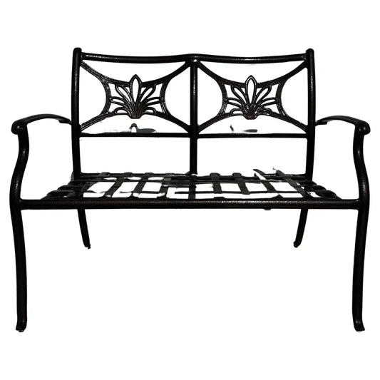powder coated aluminum outdoor bench patio seating