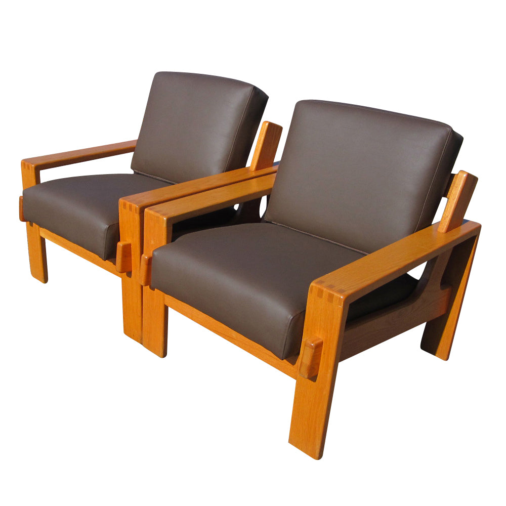 Pair of Mid Century Modern Thonet Modular Lounge Chairs