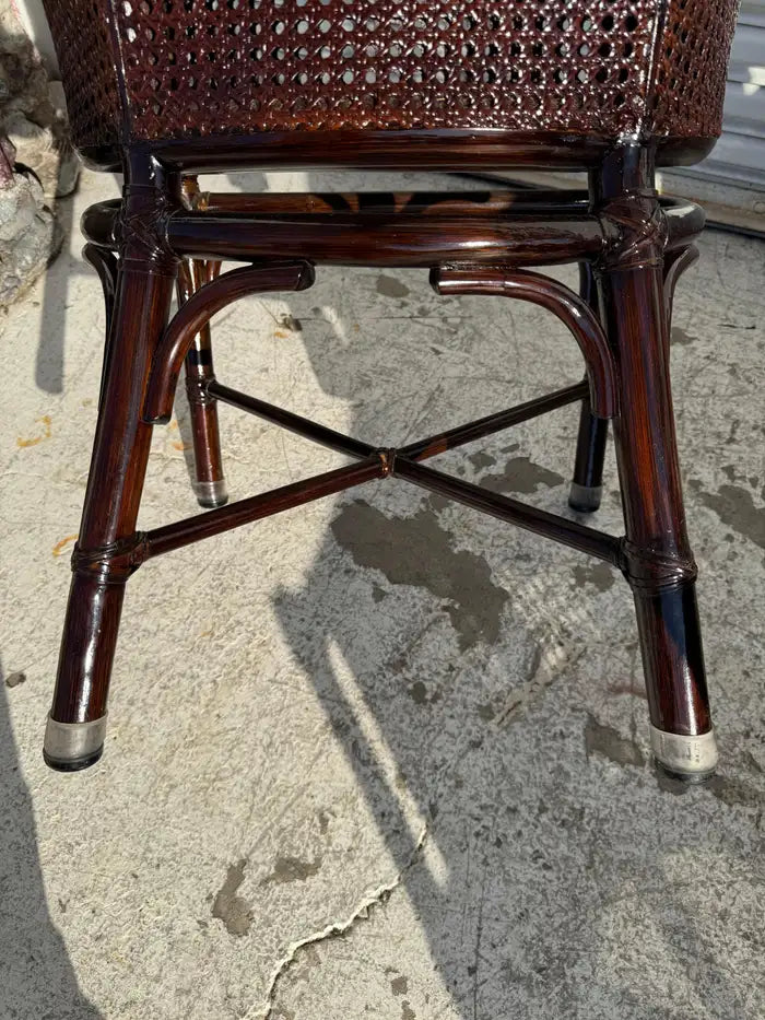 retro dining chair set dark walnut finish seating