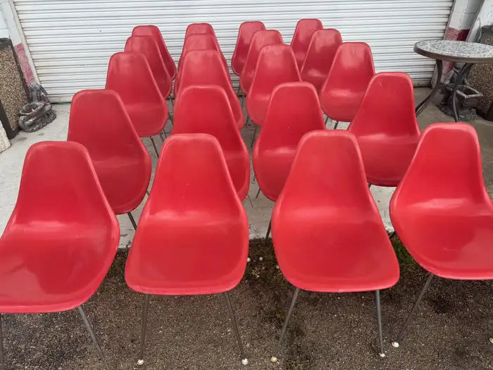 molded fiberglass dining chairs retro modern stackable chairs set