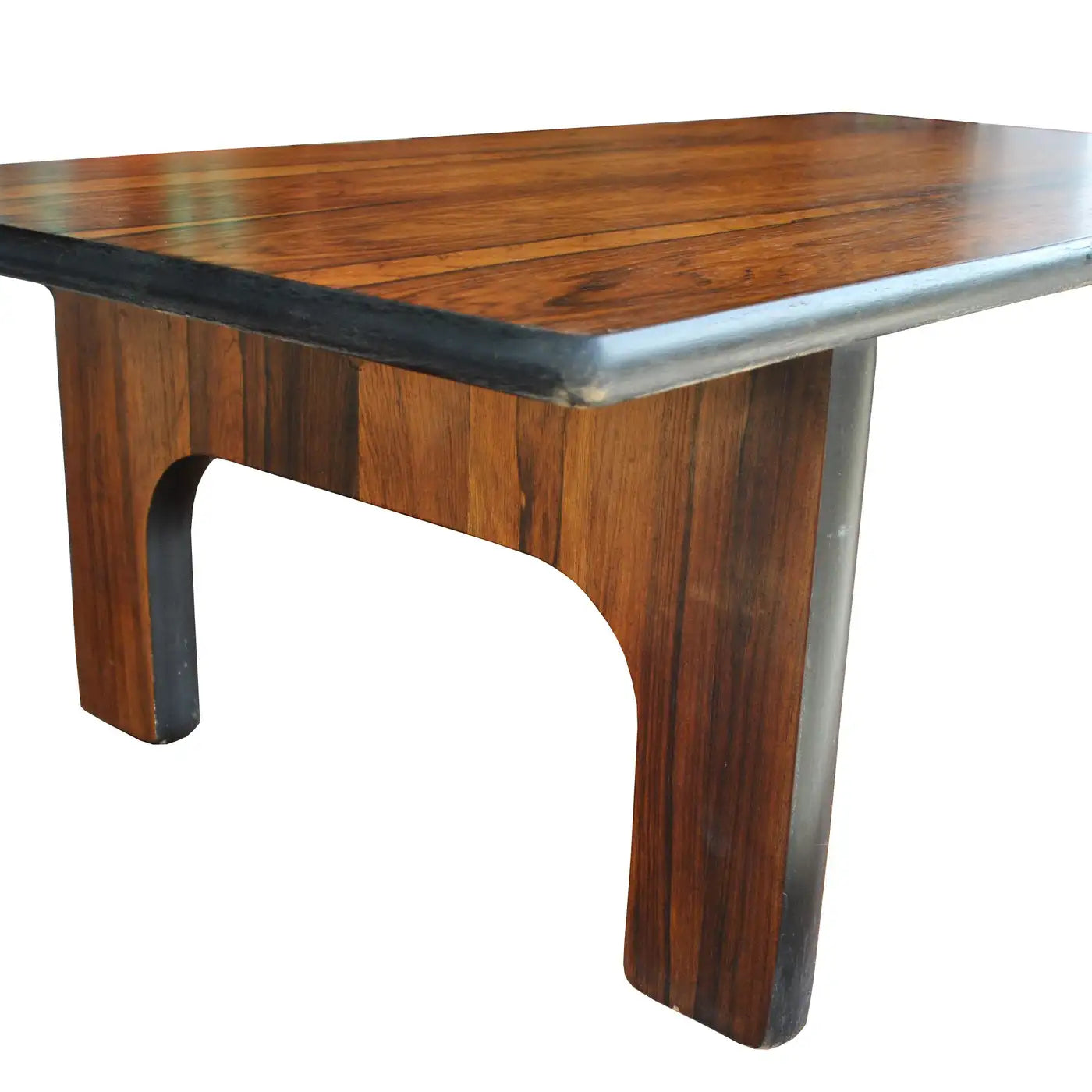 40" Veneer Brazilian Rosewood Coffee Table in the Style of Sergio Rodriques