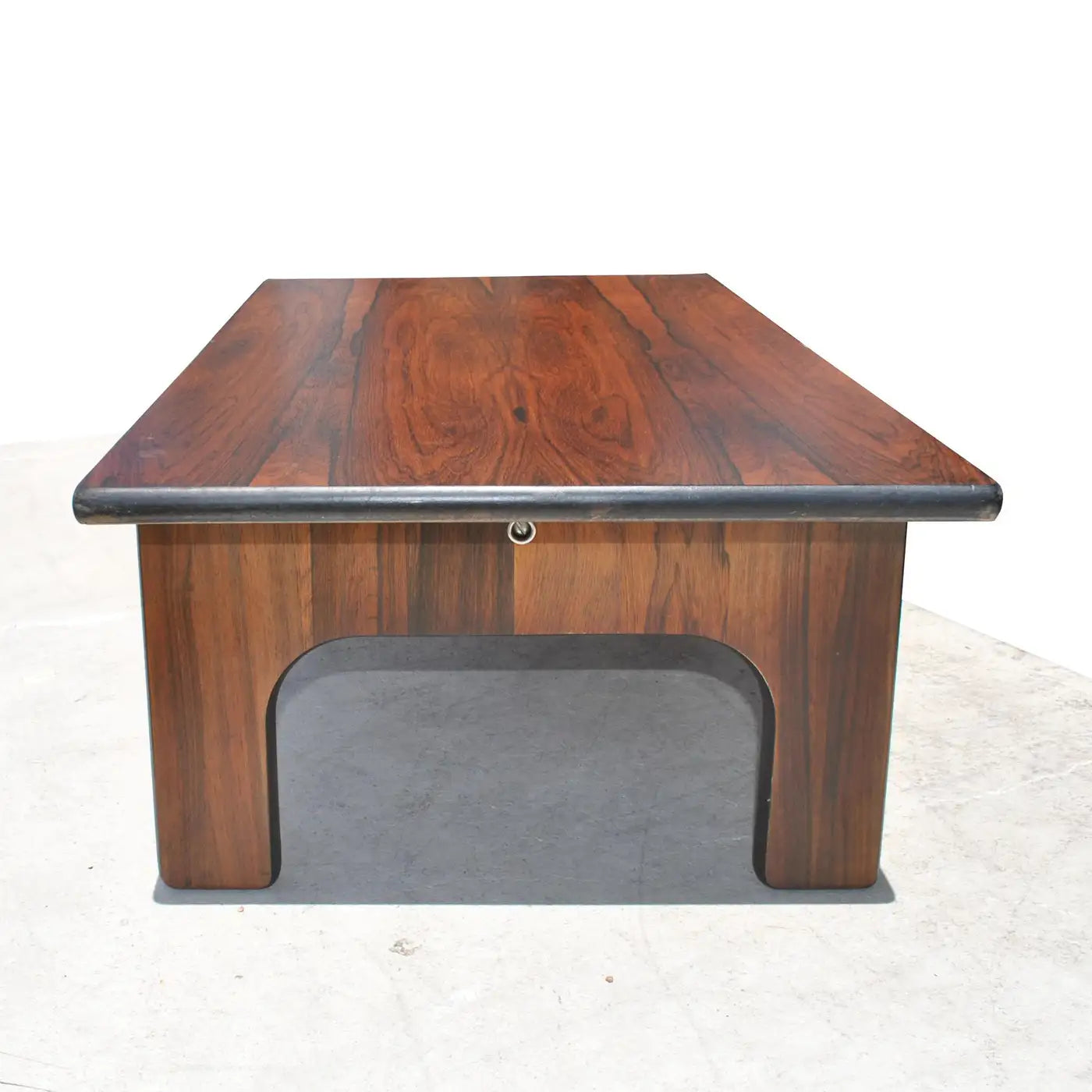 40" Veneer Brazilian Rosewood Coffee Table in the Style of Sergio Rodriques