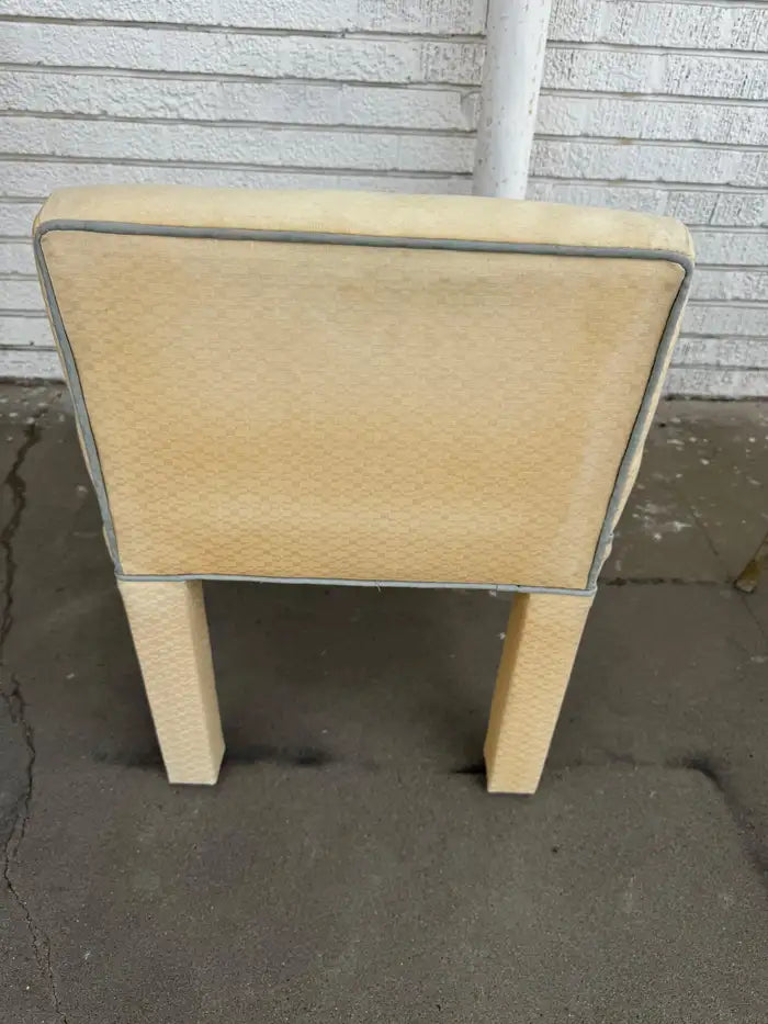 parsons style stool with cushioned seat and fabric finish