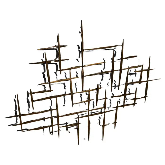 abstract metal wall art sculpture mid century design