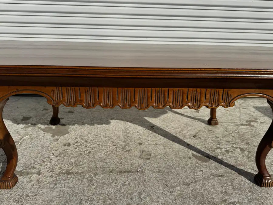 vintage center table walnut wood rectangular design